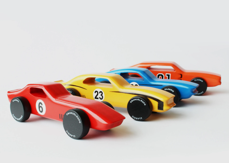 Wooden Toy Car Gift Set - Handmade - American Muscle Cars