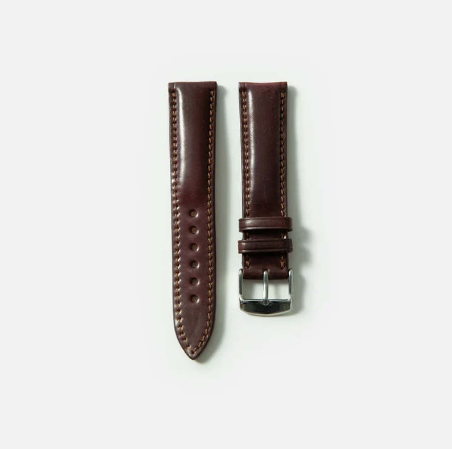 Cordovan Strap Padded in Black Coffee