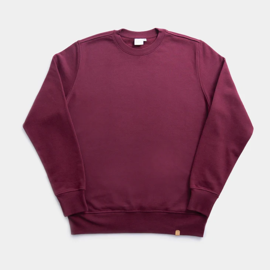 The Crewneck Sweater in Burgundy
