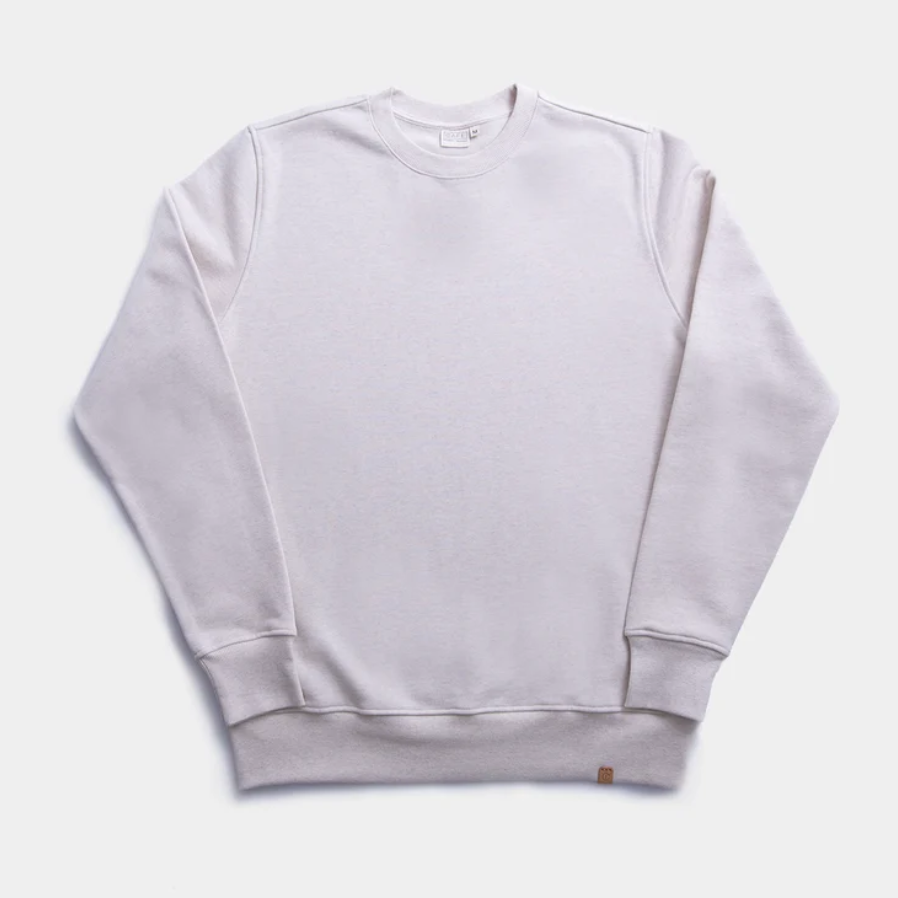 The Crewneck Sweater in Ecru Melange