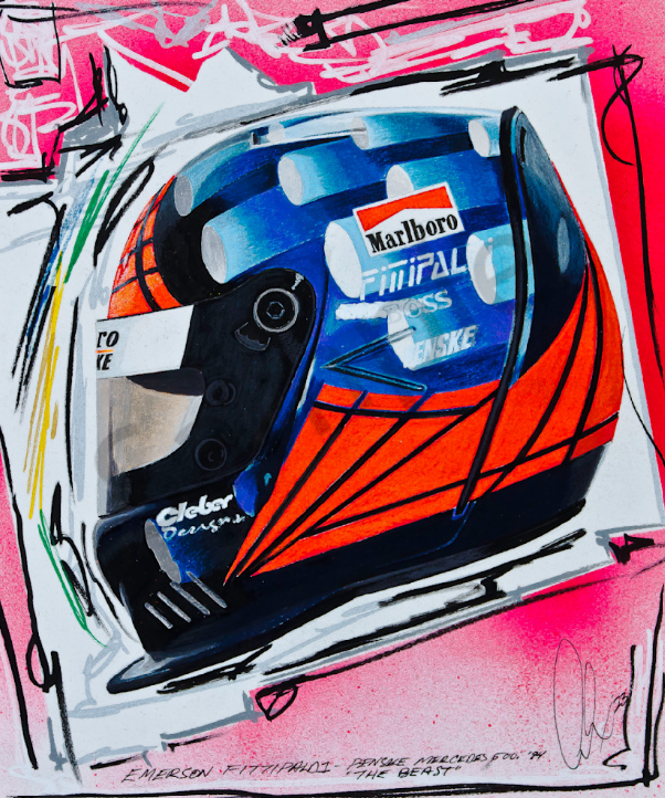 Emerson Fittipaldi - 94 500 Helmet Print