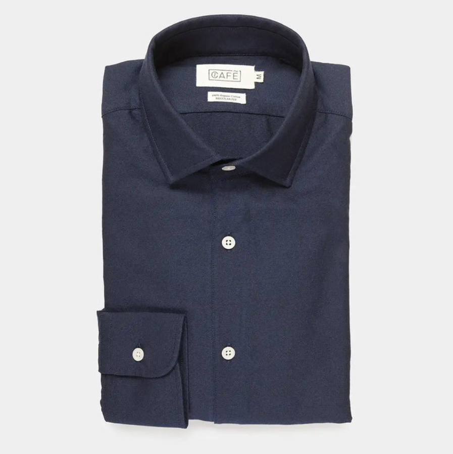 The Everyday Oxford Soft-Collar in Midnight Blue