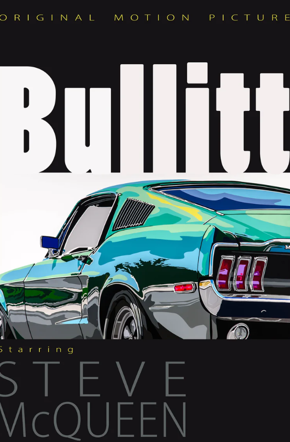 Steve McQueen Bullitt Ford Mustang