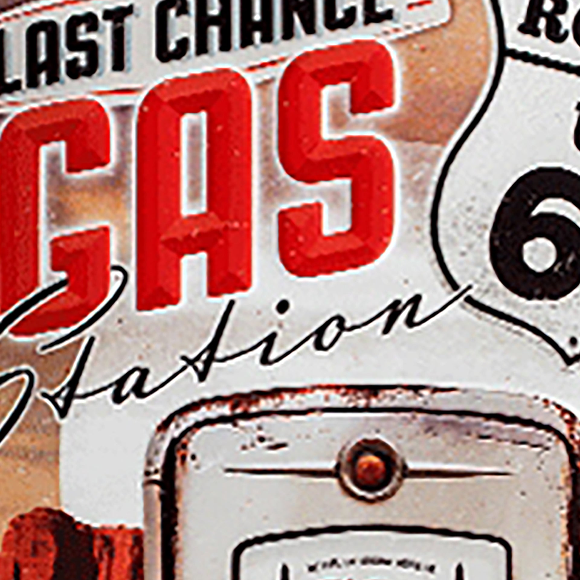 Gas Station Route 66 Sign