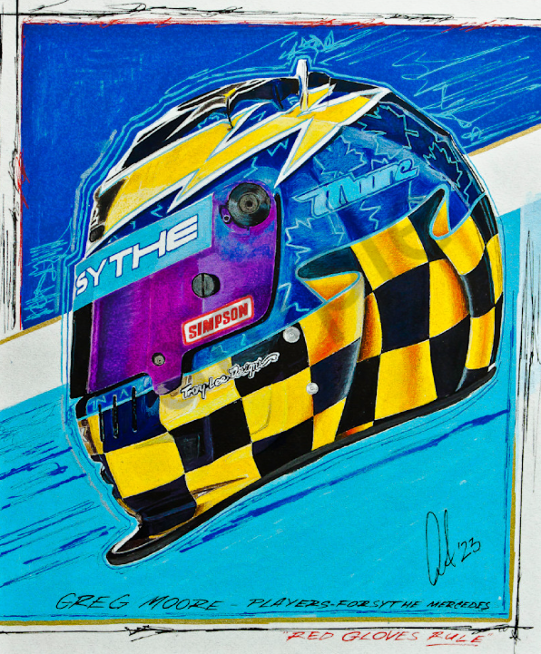 Greg Moore - Cart Indycar 99 Helmet Print