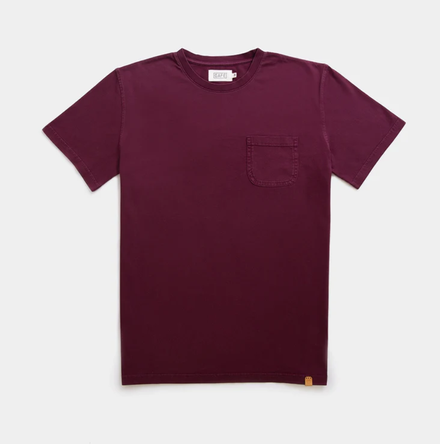 The Heavy Bag Organic Tee in Burgundy