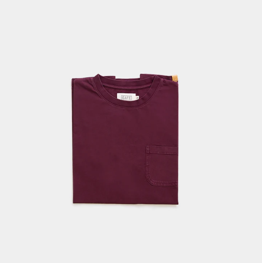 The Heavy Bag Organic Tee in Burgundy