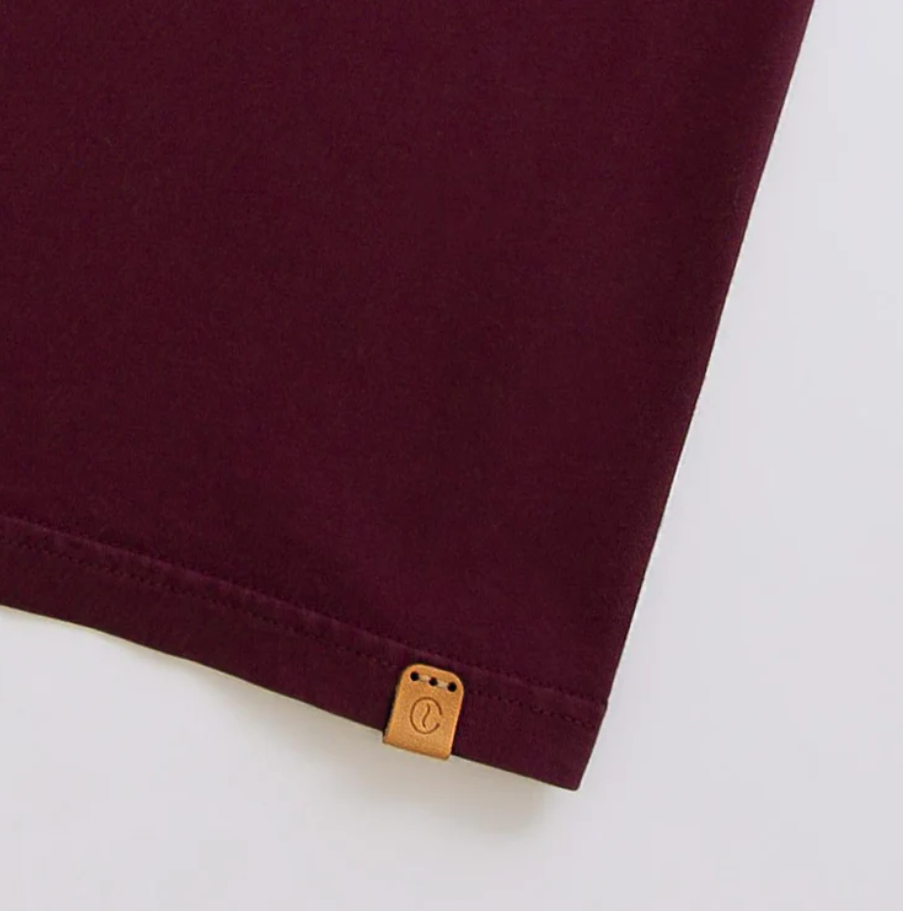 The Heavy Bag Organic Tee in Burgundy