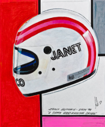 Janet Guthrie - 79 500 Helmet Print