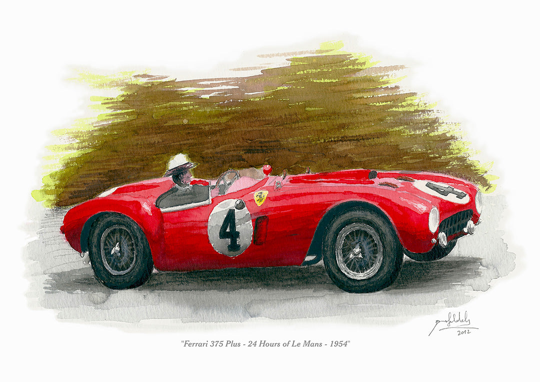 Ferrari 375 Plus - 24 Hours of Le Mans - 1954 - Print