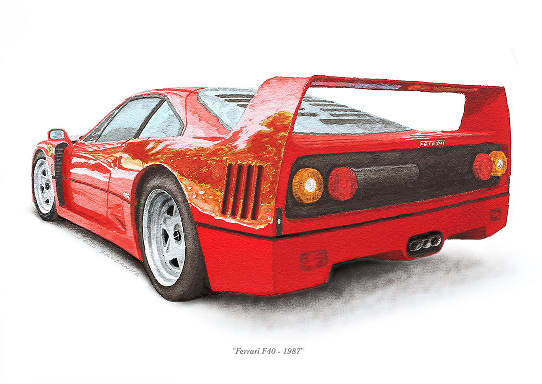 Ferrari F40 - 1987 - Print