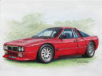 Lancia 037 Stradale at Cascais Classic Motorshow - Original Illustration