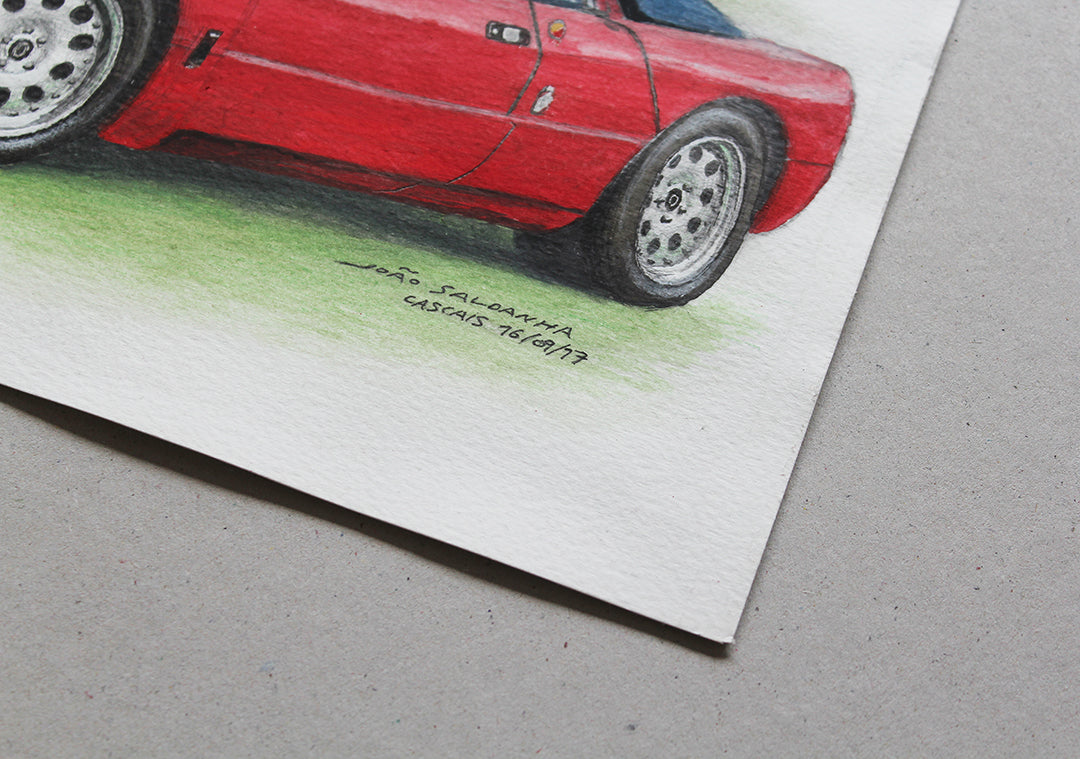 Lancia 037 Stradale at Cascais Classic Motorshow - Original Illustration