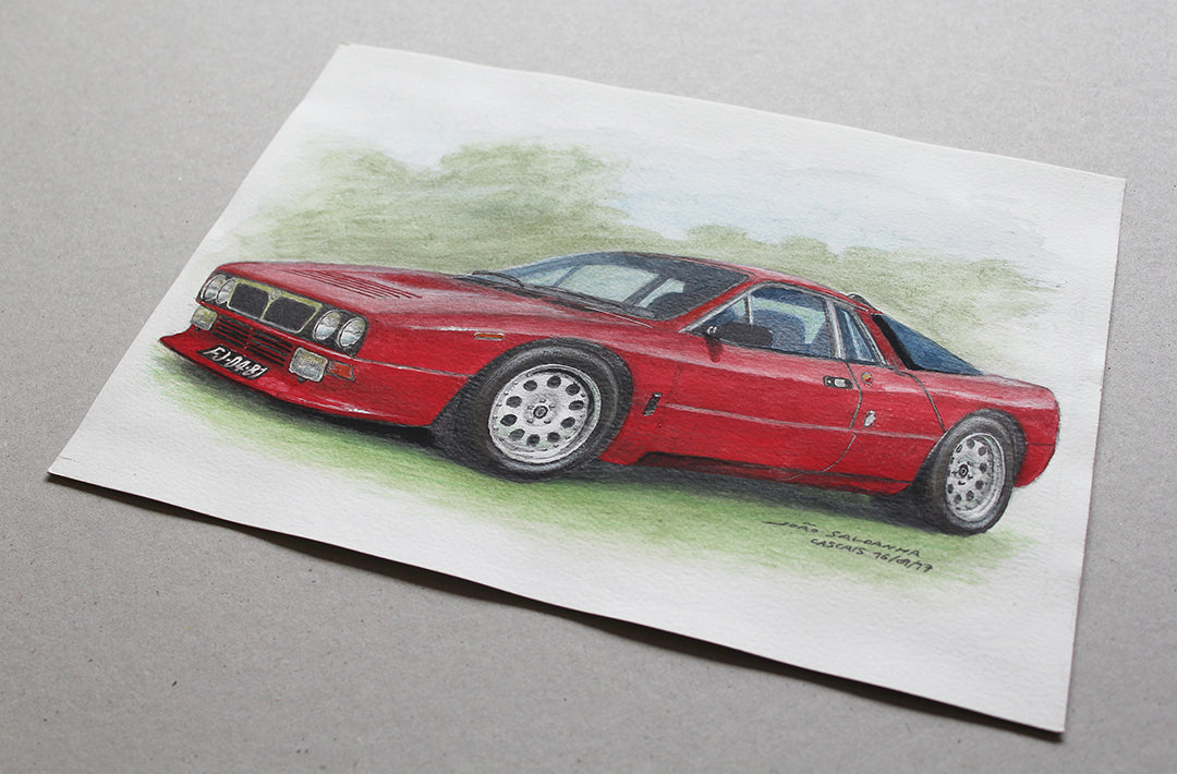 Lancia 037 Stradale at Cascais Classic Motorshow - Original Illustration