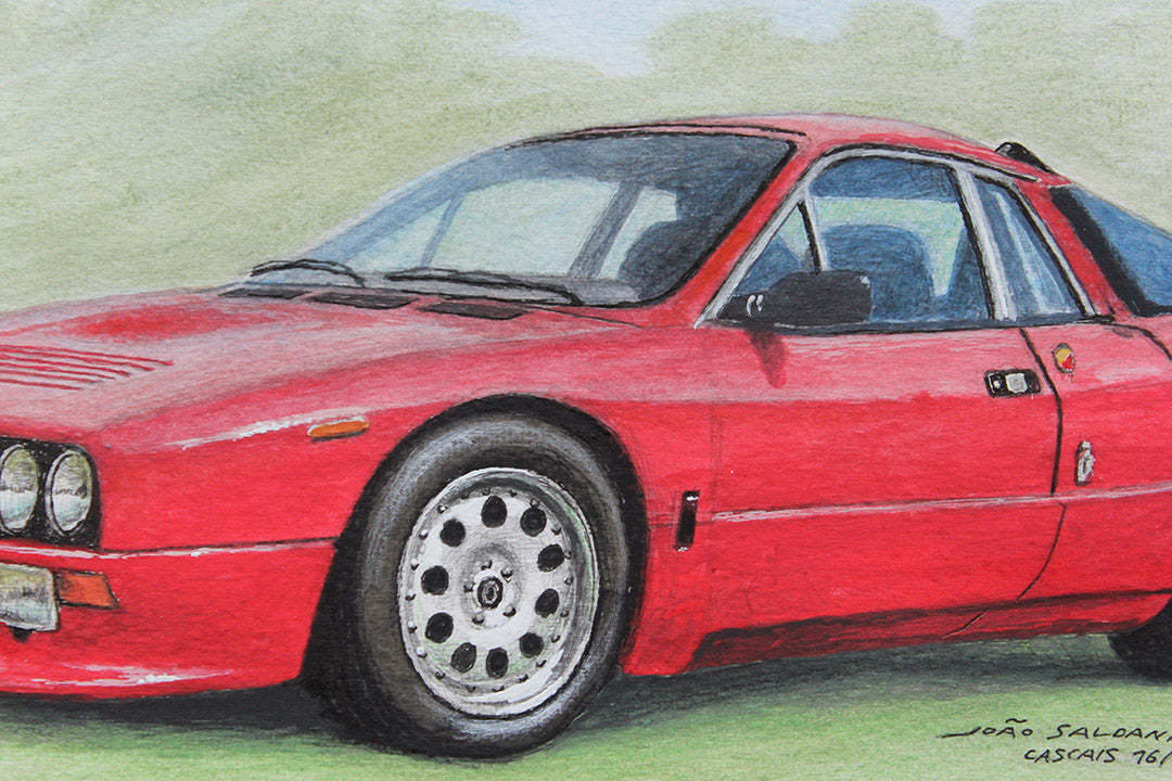 Lancia 037 Stradale at Cascais Classic Motorshow - Original Illustration