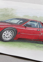Lancia 037 Stradale at Cascais Classic Motorshow - Original Illustration