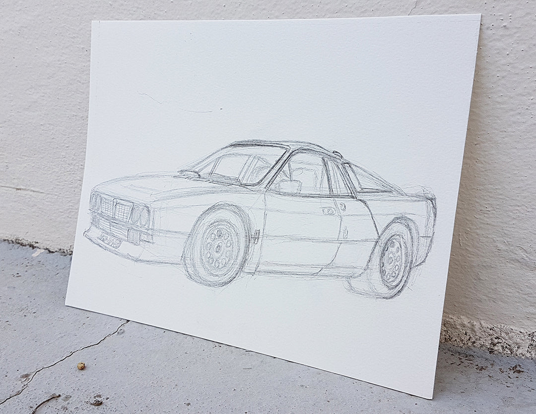 Lancia 037 Stradale at Cascais Classic Motorshow - Original Illustration