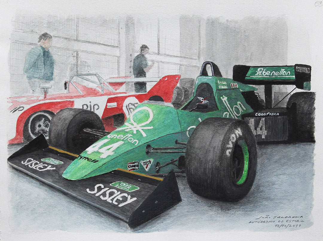 Tyrell 012 (1983) and Lola BIP at Estoril Classics 2019 - Original Illustration