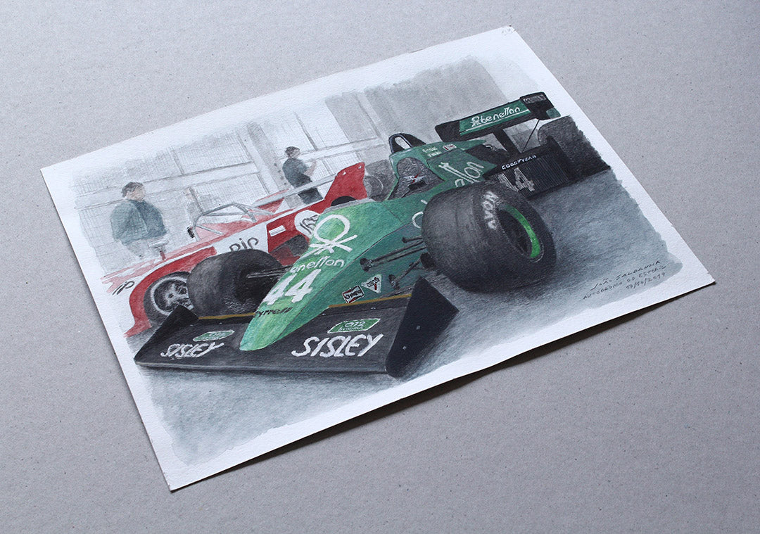 Tyrell 012 (1983) and Lola BIP at Estoril Classics 2019 - Original Illustration
