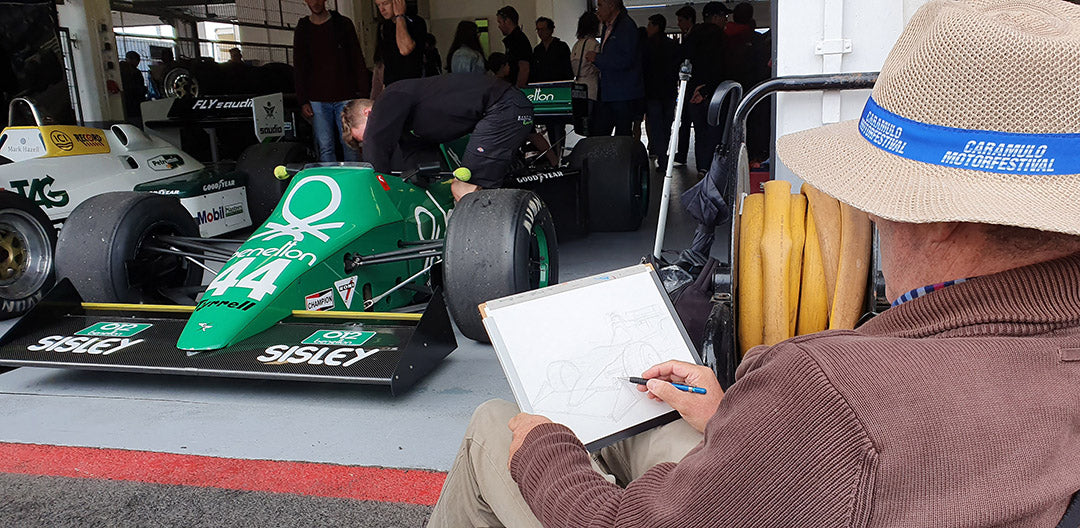 Tyrell 012 (1983) and Lola BIP at Estoril Classics 2019 - Original Illustration