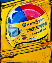 Johnny  Rutherford - 80 500 Helmet Print