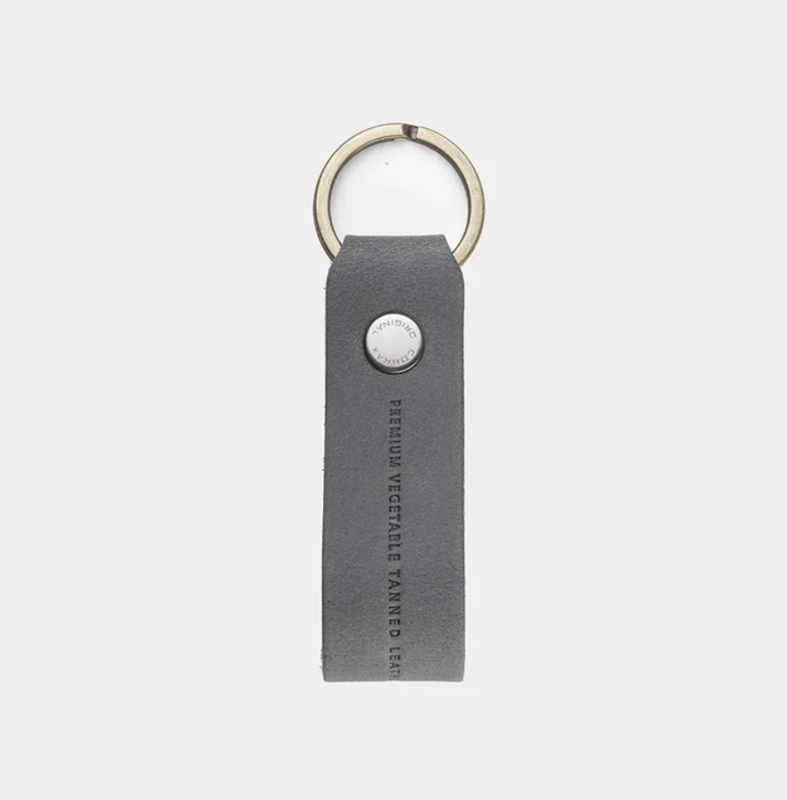 Leather Keychain - Antracita