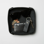 Leather Valet Tray in All Black