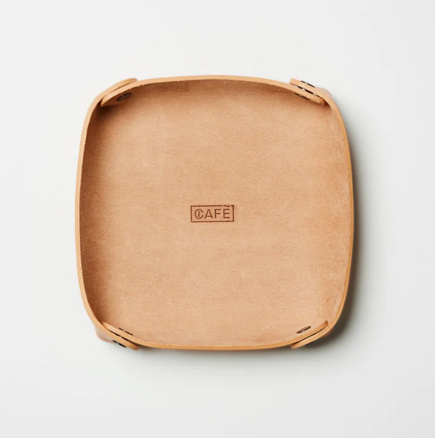 Leather Valet Tray in Natural