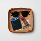 Leather Valet Tray in Roasted
