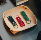 Leather Valet Tray in Roasted