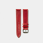 Leather Watch Strap "The Klaus" in Berry
