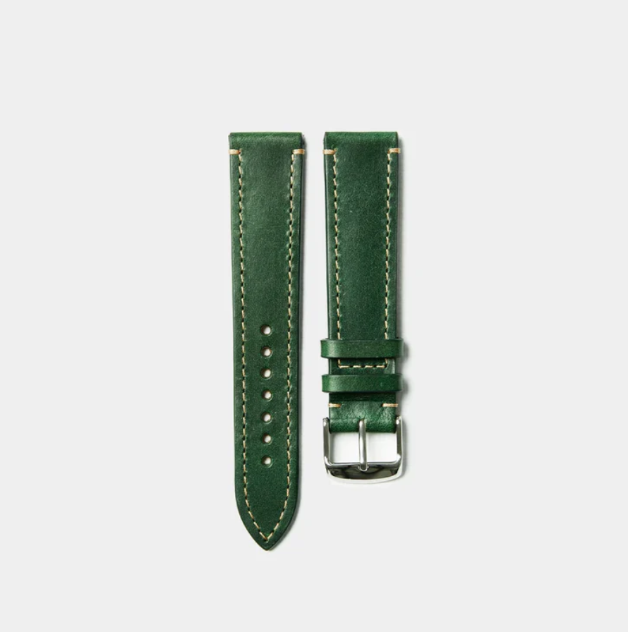 Leather Watch Strap "The Klaus" in Forest