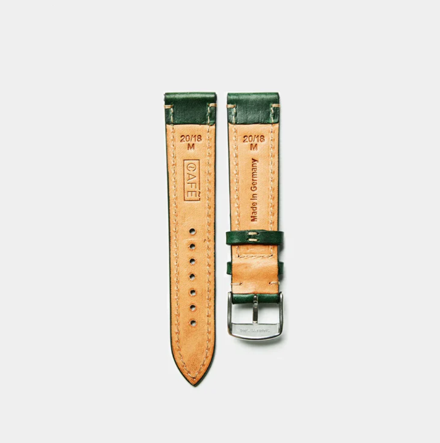 Leather Watch Strap "The Klaus" in Forest