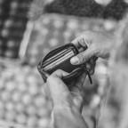 Leather Zip Wallet - Black