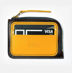 Leather Zip Wallet #2 - Ocean & Natural
