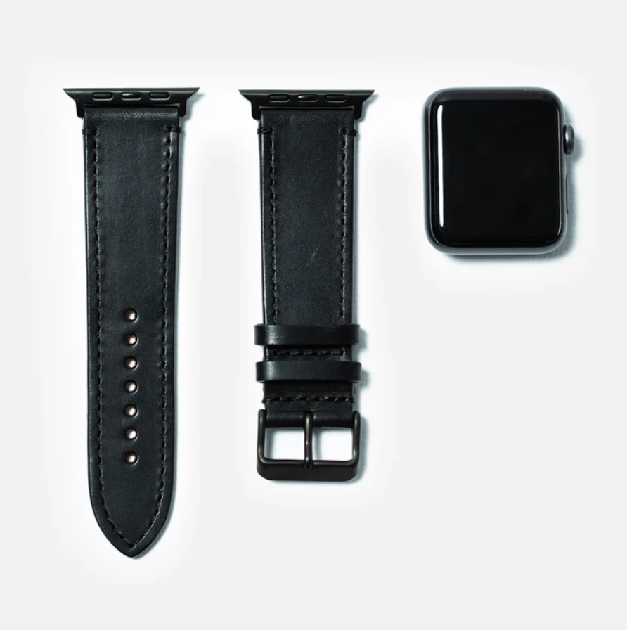 Leather iWatch Strap in Black