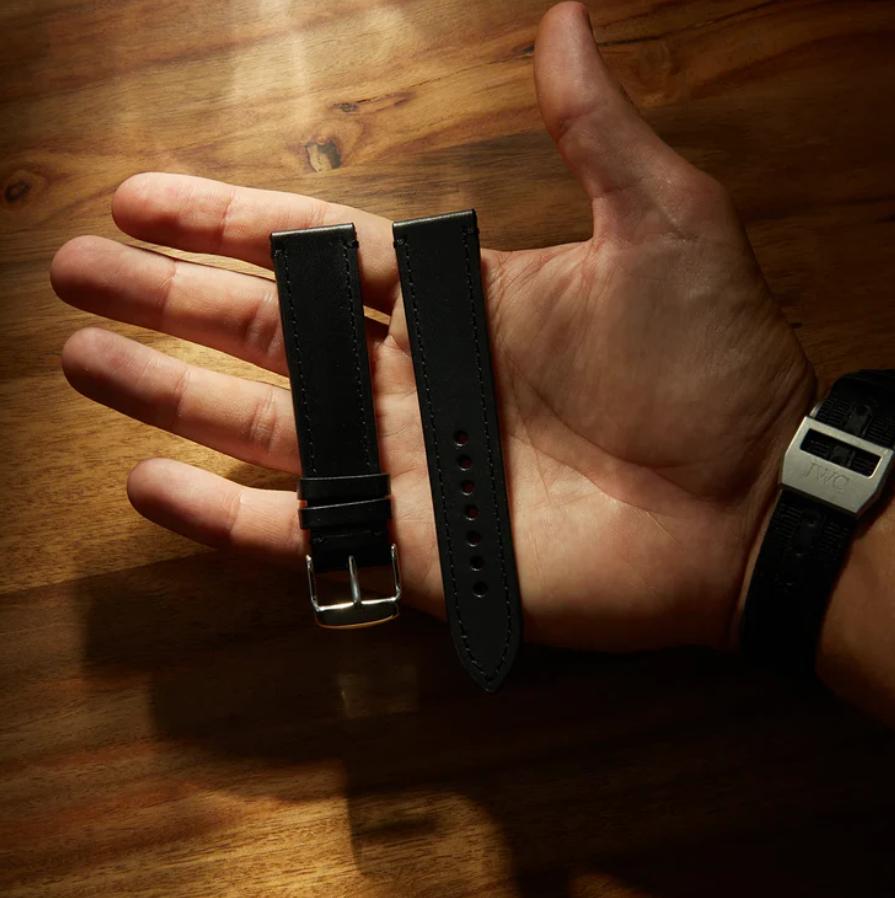 Leather iWatch Strap in Black