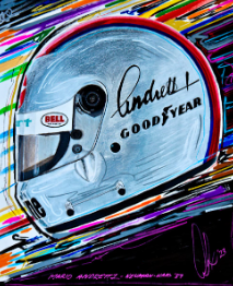 Mario Andretti - 89 500 Helmet Print