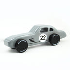 CL 05 Wooden Toy Car Inspired by a Silver Grey German Race Car