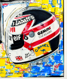 Nigel Mansell 1991 - Helmet Print