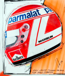 Niki Lauda 1984 - Helmet Print