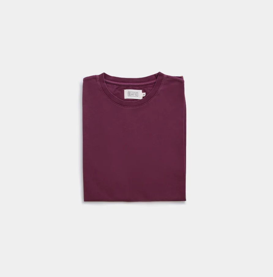 The Organic Cotton Tee in Burgundy