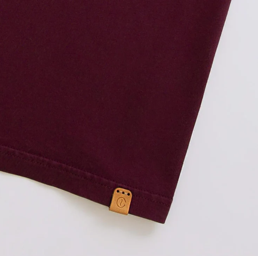 The Organic Cotton Tee in Burgundy