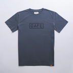 The Organic Tee in Charcoal/Café
