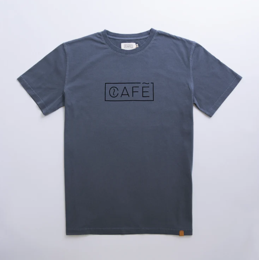 The Organic Tee in Charcoal/Café