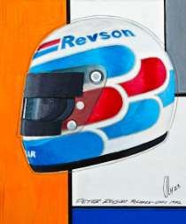 Peter Revson - 72 500 Helmet Print