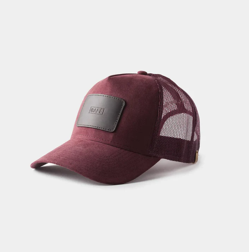 Suede Mesh Cap Burgundy - Black Coffee