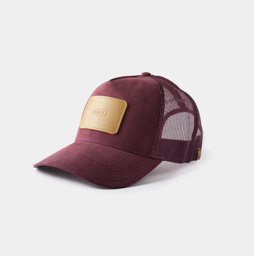 Suede Mesh Cap Burgundy - Black Coffee