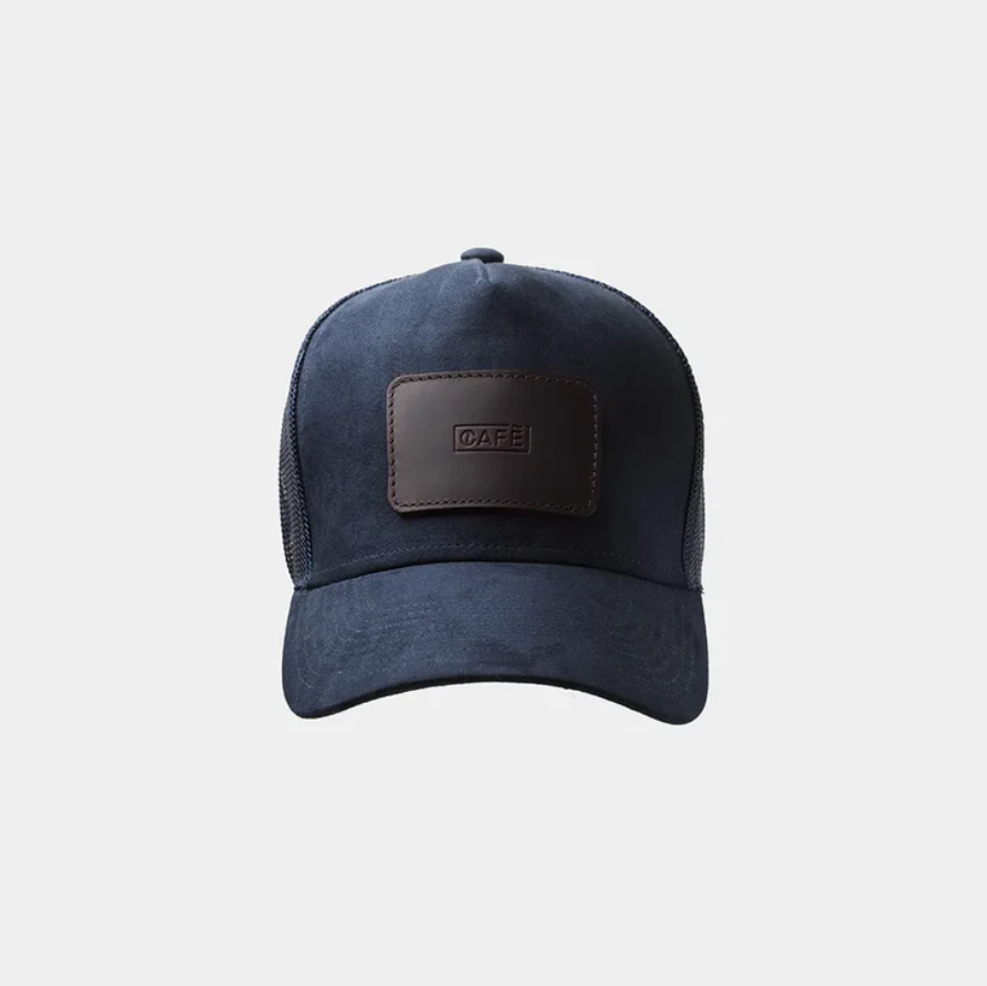 Suede Mesh Cap Navy - Black Coffee