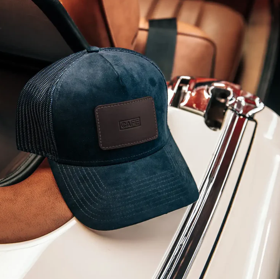 Suede Mesh Cap Navy - Black Coffee